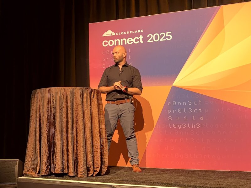 Nikola Novoselec presenting at Cloudflare Connect 2025
