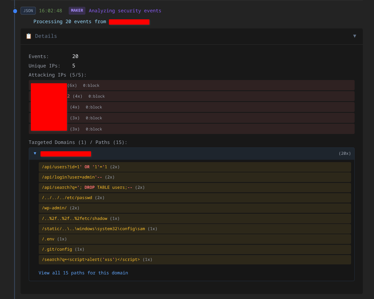 Graduated Autonomy Events - Analyzing security events and attack patterns across targeted domains